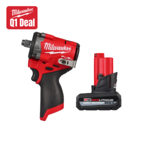 Milwaukee M12 FUEL (STUBBY) 1/2 Inch Impact Wrench (Bare Tool)  w/ Free High Output 5.0 Battery